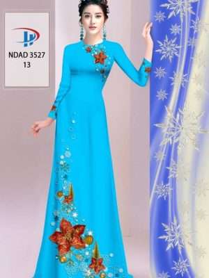 Vải Áo Dài Hoa In 3D AD NDAD3527 45